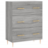 Credenza Grigio Sonoma 69,5x34x180 cm in Legno Multistrato 3195841