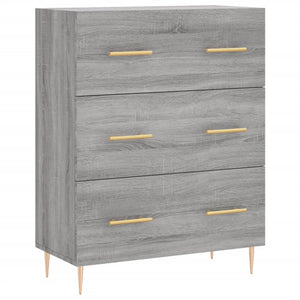 Credenza Grigio Sonoma 69,5x34x180 cm in Legno Multistrato 3195841