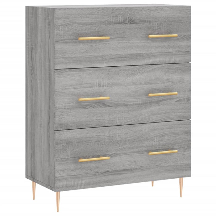 Credenza Grigio Sonoma 69,5x34x180 cm in Legno Multistrato 3195841