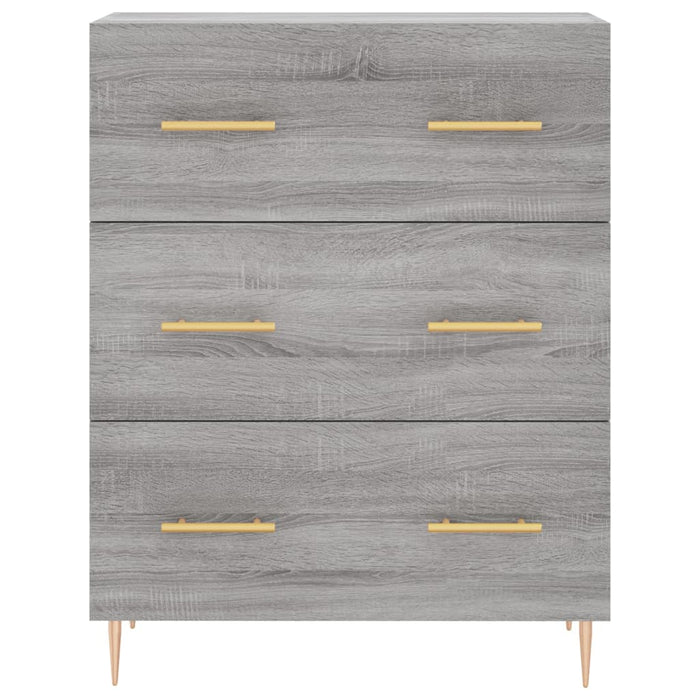 Credenza Grigio Sonoma 69,5x34x180 cm in Legno Multistrato 3195841
