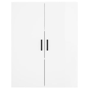 Credenza Bianco Lucido 69,5x34x180 cm in Legno Multistrato 3195845