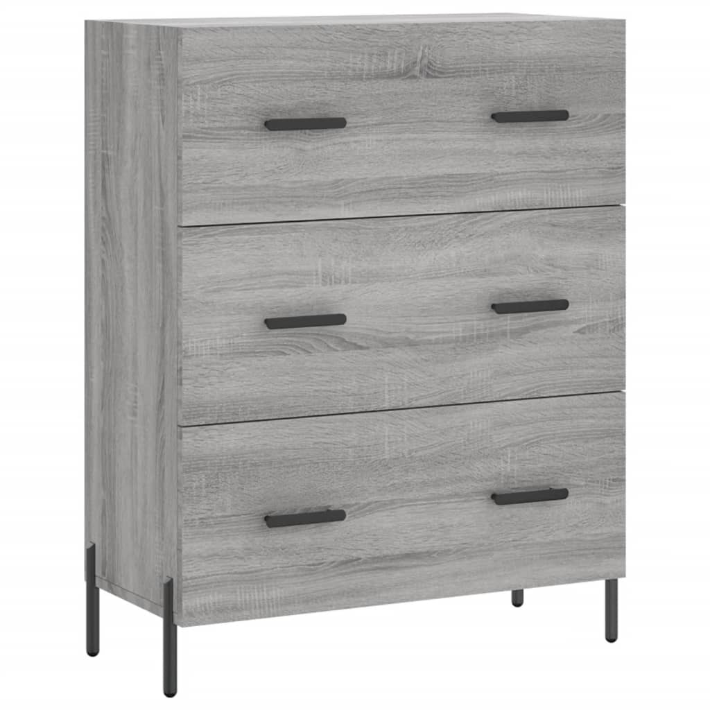 Credenza Grigio Sonoma 69,5x34x180 cm in Legno Multistrato 3195857