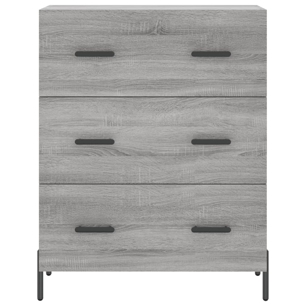 Credenza Grigio Sonoma 69,5x34x180 cm in Legno Multistrato 3195857
