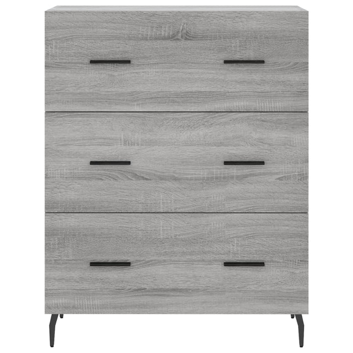 Credenza Grigio Sonoma 69,5x34x180 cm in Legno Multistrato 3195865
