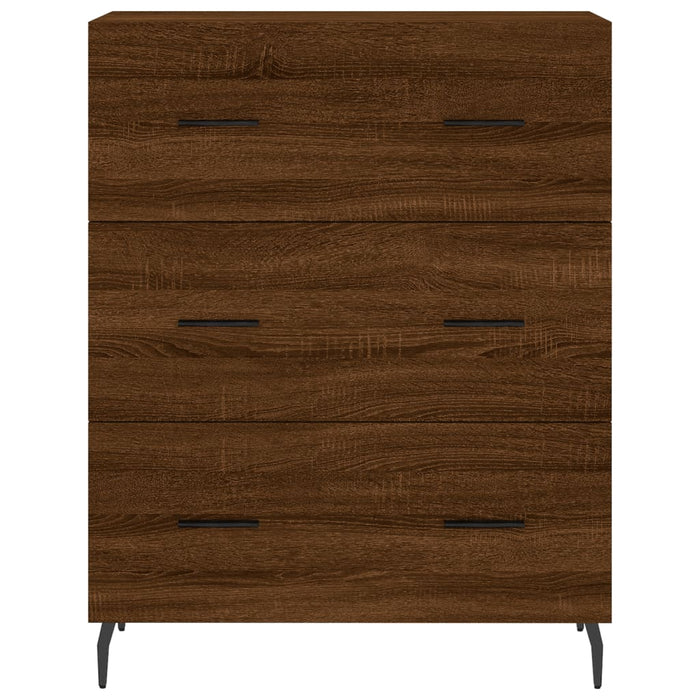Credenza Rovere Marrone 69,5x34x180 cm in Legno Multistrato 3195866