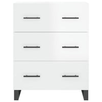 Credenza Bianco Lucido 69,5x34x180 cm in Legno Multistrato 3195869
