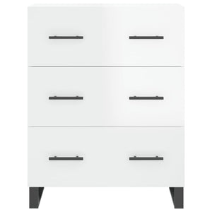 Credenza Bianco Lucido 69,5x34x180 cm in Legno Multistrato 3195869