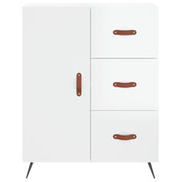 Credenza Bianco Lucido 69,5x34x180 cm in Legno Multistrato 3195877