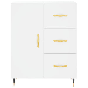 Credenza cassettiera mobile contenitore organizer cucina soggiorno salotto alto 695 x 34 x 180 cm legno ingegnerizzato bianco 02_0032667