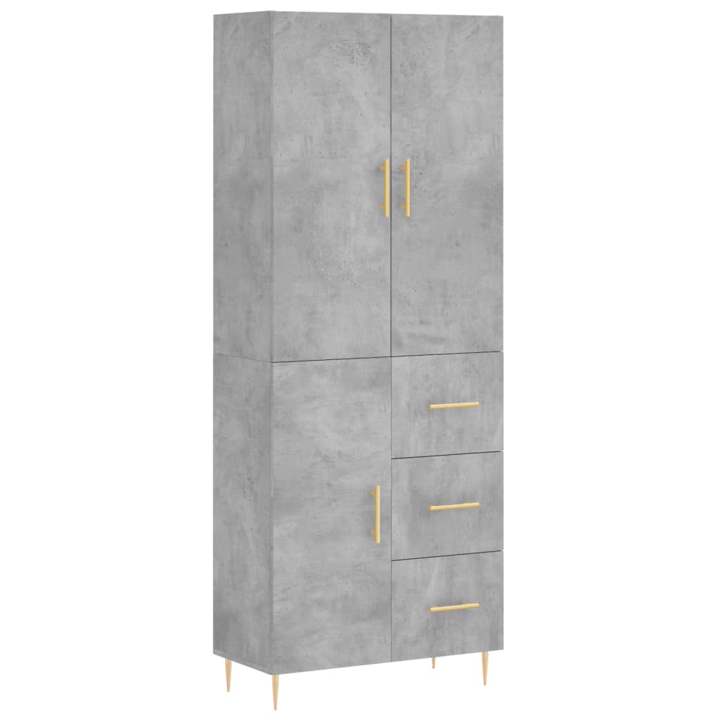 Credenza Grigio Cemento 69,5x34x180 cm in Legno Multistratocod mxl 87847