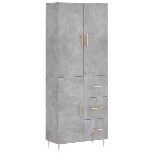 Credenza Grigio Cemento 69,5x34x180 cm in Legno Multistratocod mxl 87847