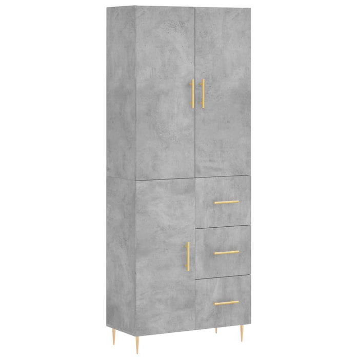 Credenza Grigio Cemento 69,5x34x180 cm in Legno Multistratocod mxl 87847