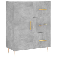 Credenza Grigio Cemento 69,5x34x180 cm in Legno Multistrato 3195895