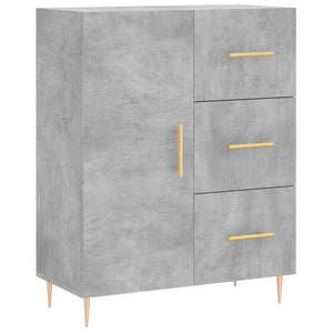 Credenza Grigio Cemento 69,5x34x180 cm in Legno Multistrato 3195895