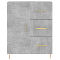 Credenza Grigio Cemento 69,5x34x180 cm in Legno Multistrato 3195895