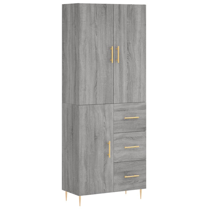 Credenza Grigio Sonoma 69,5x34x180 cm in Legno Multistratocod mxl 77833