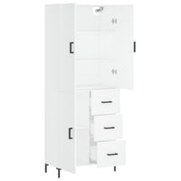 Credenza Bianca 69,5x34x180 cm in Legno Multistrato 3195899