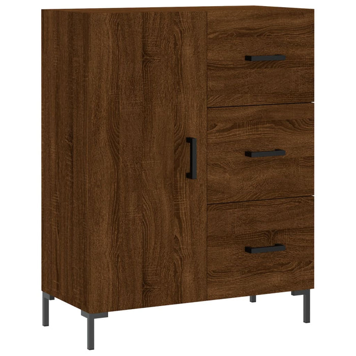 Credenza Rovere Marrone 69,5x34x180 cm in Legno Multistrato 3195906
