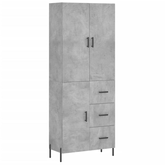 Credenza Grigio Cemento 69,5x34x180 cm in Legno Multistratocod mxl 101733