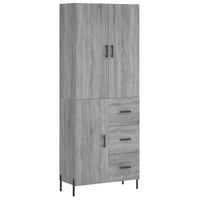 Credenza Grigio Sonoma 69,5x34x180 cm in Legno Multistratocod mxl 101819