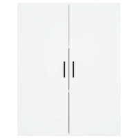 Credenza-Buffet-Armadio da cucina Bianca 69,5x34x180 cm in Legno Multistrato 588166