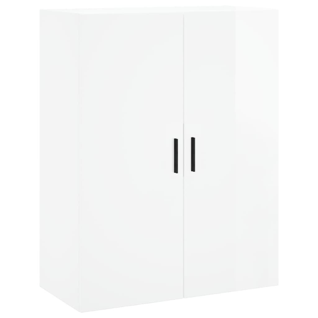 Credenza Bianco Lucido 69,5x34x180 cm in Legno Multistrato 3195917