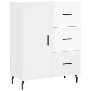 Credenza Bianco Lucido 69,5x34x180 cm in Legno Multistrato 3195917