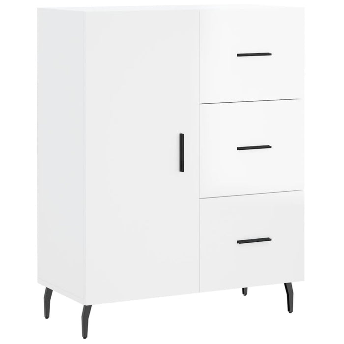 Credenza Bianco Lucido 69,5x34x180 cm in Legno Multistrato 3195917