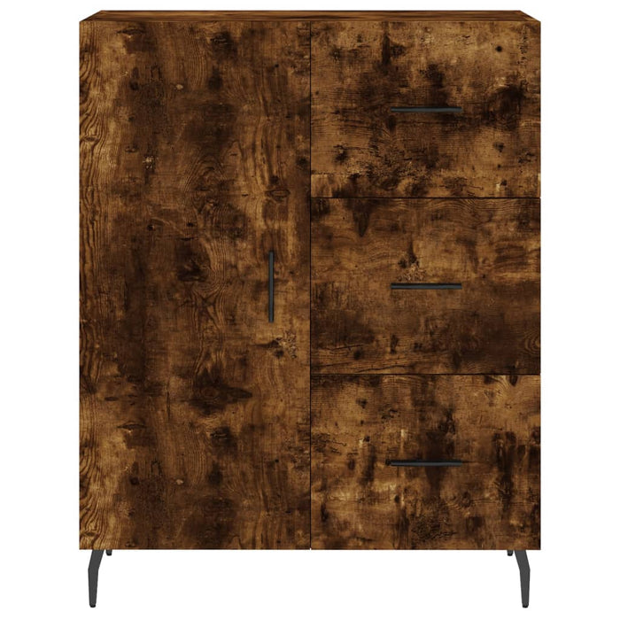 Credenza cassettiera mobile contenitore organizer cucina soggiorno salotto alto 695 x 34 x 180 cm legno ingegnerizzato marrone 02_0033445