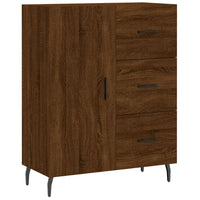 Credenza Rovere Marrone 69,5x34x180 cm in Legno Multistrato 3195922