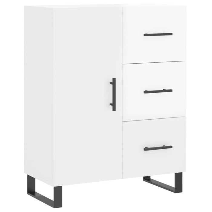 Credenza Bianco Lucido 69,5x34x180 cm in Legno Multistrato 3195925