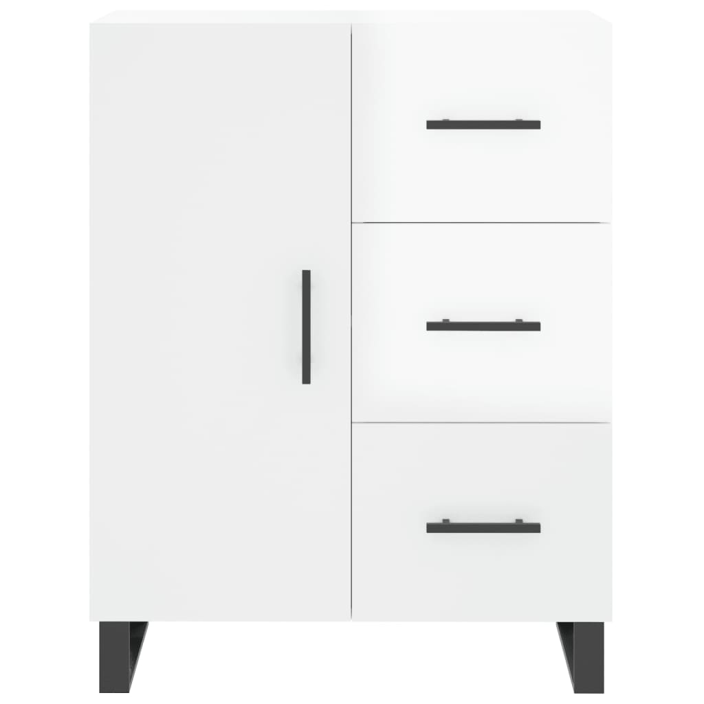 Credenza Bianco Lucido 69,5x34x180 cm in Legno Multistrato 3195925