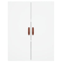 Credenza-Buffet-Armadio da cucina Bianca 69,5x34x180 cm in Legno Multistrato 609858