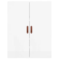 Credenza Bianco Lucido 69,5x34x180 cm in Legno Multistrato 3195933