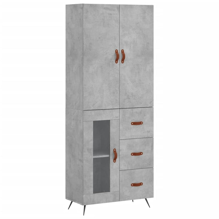 Credenza Grigio Cemento 69,5x34x180 cm in Legno Multistratocod mxl 125787