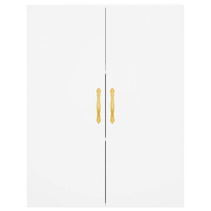 Credenza-Buffet-Armadio da cucina Bianca 69,5x34x180 cm in Legno Multistrato 621143