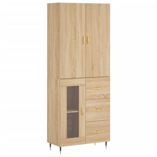 Credenza Rovere Sonoma 69,5x34x180 cm in Legno Multistrato 3195942