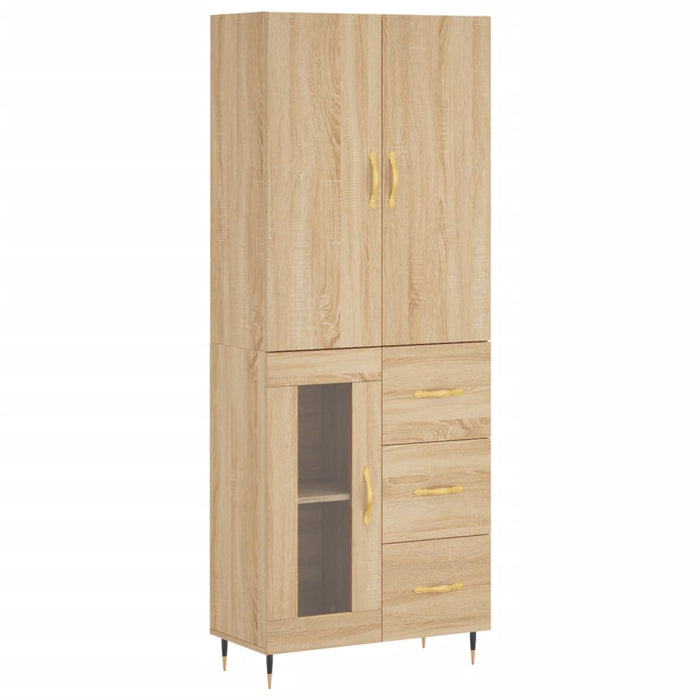 Credenza Rovere Sonoma 69,5x34x180 cm in Legno Multistrato 3195942