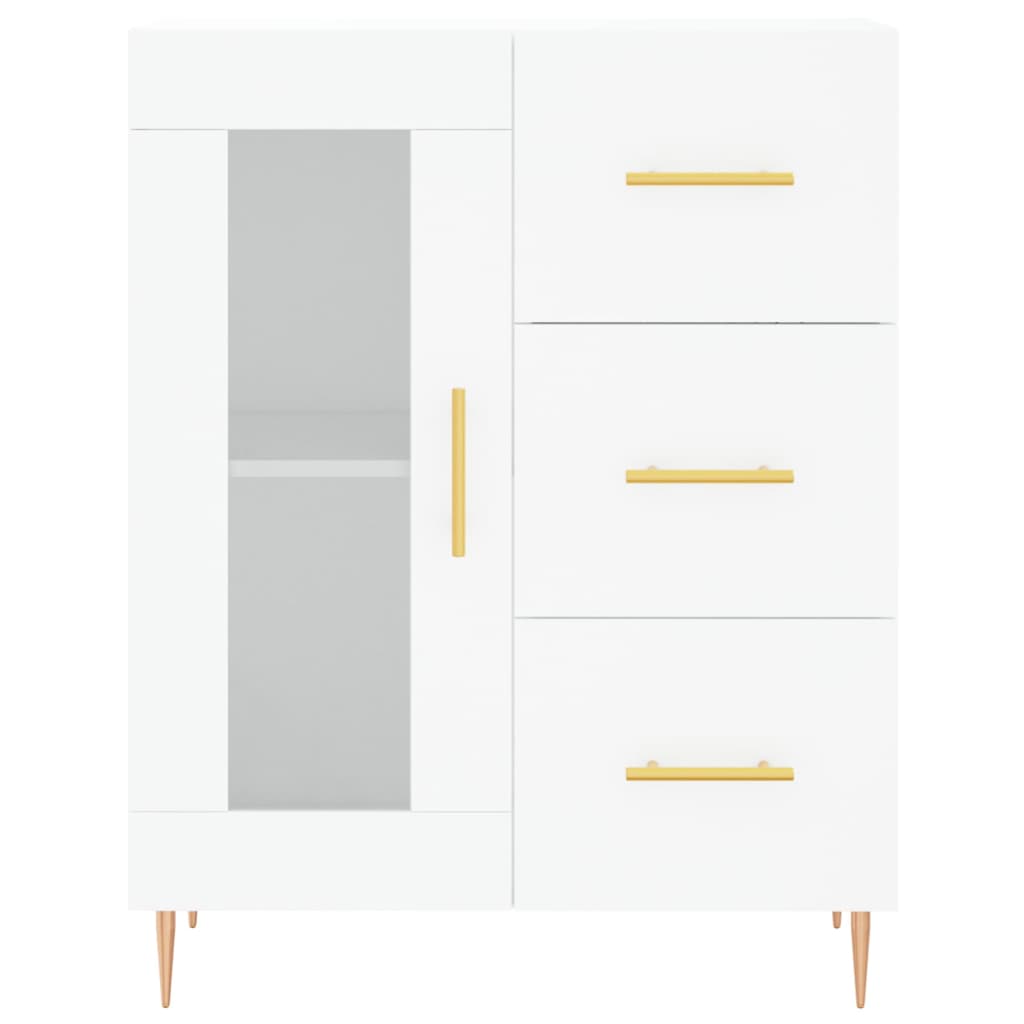 vidaXL Credenza Bianca 69,5x34x180 cm in Legno Multistrato