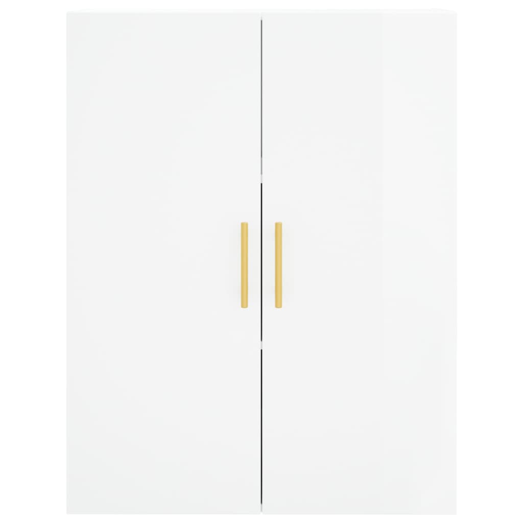 Credenza Bianco Lucido 69,5x34x180 cm in Legno Multistrato 3195949