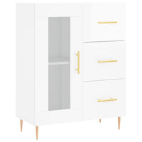 Credenza Bianco Lucido 69,5x34x180 cm in Legno Multistrato 3195949