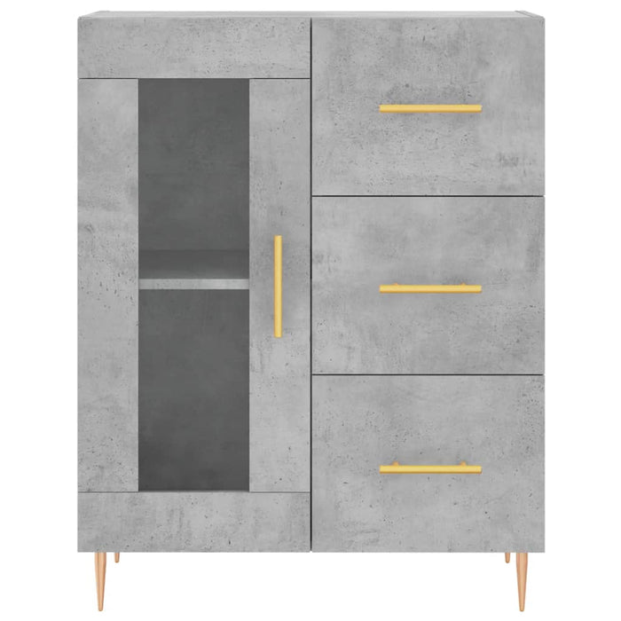 Credenza Grigio Cemento 69,5x34x180 cm in Legno Multistrato 3195951