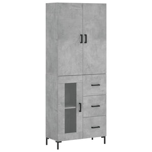 Credenza Grigio Cemento 69,5x34x180 cm in Legno Multistrato 3195959