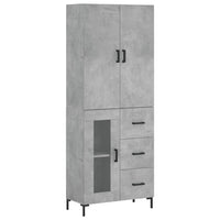Credenza Grigio Cemento 69,5x34x180 cm in Legno Multistratocod mxl 77631