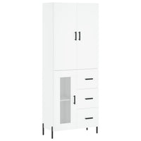 Credenza cassettiera mobile contenitore organizer cucina soggiorno salotto alto 695 x 34 x 180 cm legno ingegnerizzato bianco 02_0032527