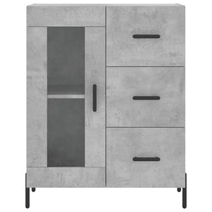 Credenza cassettiera mobile contenitore organizer cucina soggiorno salotto alto 695 x 34 x 180 cm legno ingegnerizzato grigio 02_0034607