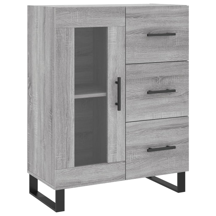 Credenza Grigio Sonoma 69,5x34x180 cm in Legno Multistrato 3195985