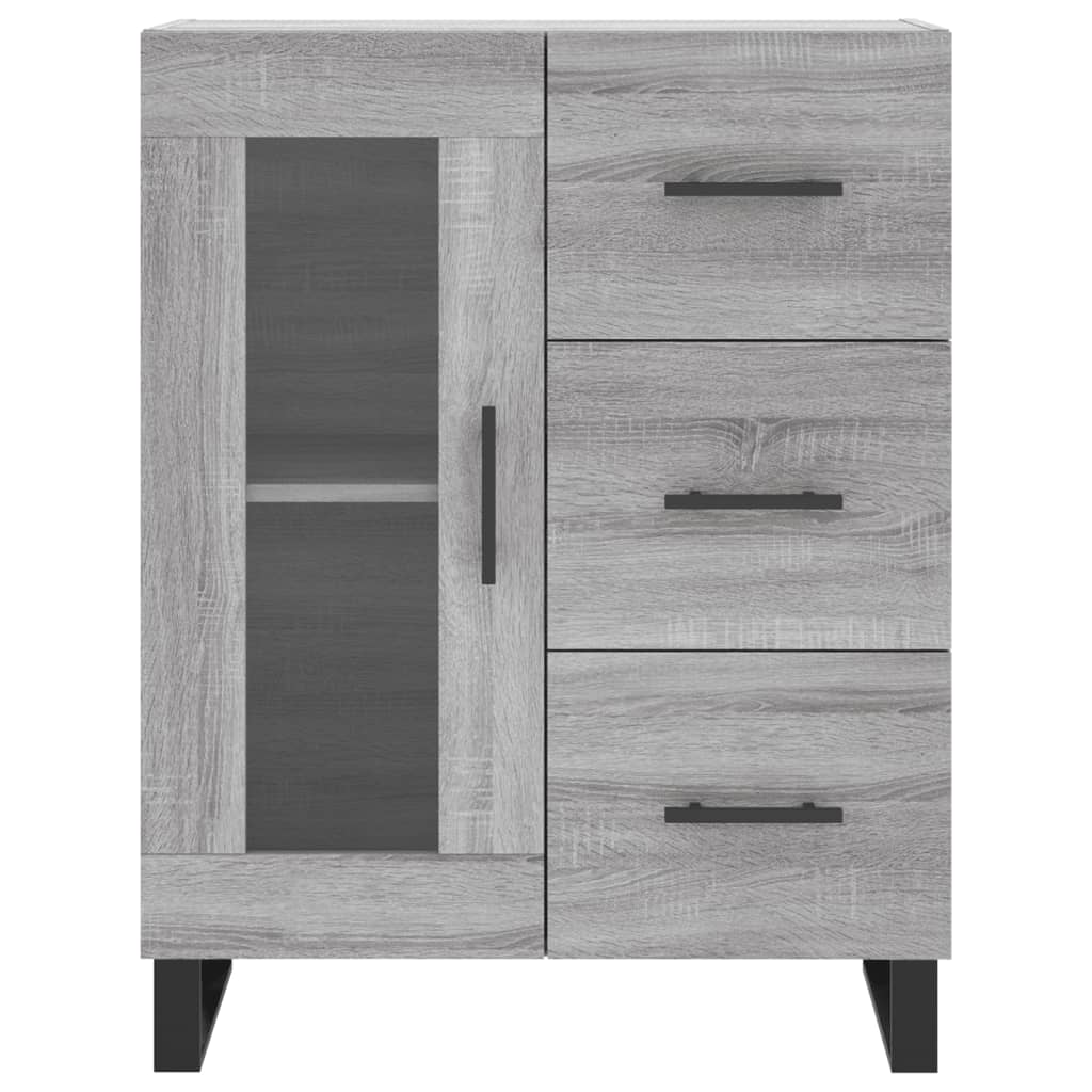 Credenza Grigio Sonoma 69,5x34x180 cm in Legno Multistrato 3195985
