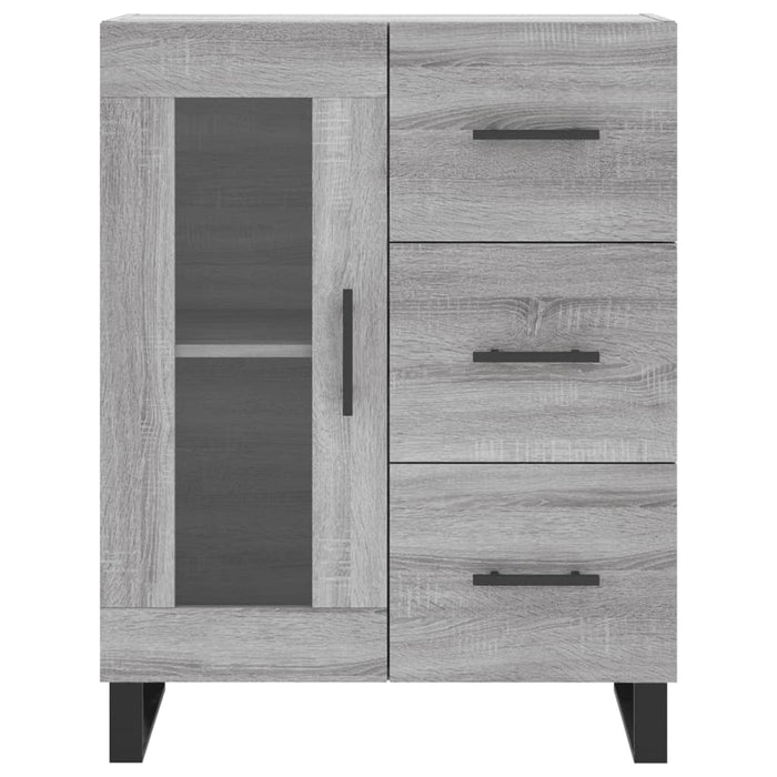 Credenza Grigio Sonoma 69,5x34x180 cm in Legno Multistrato 3195985