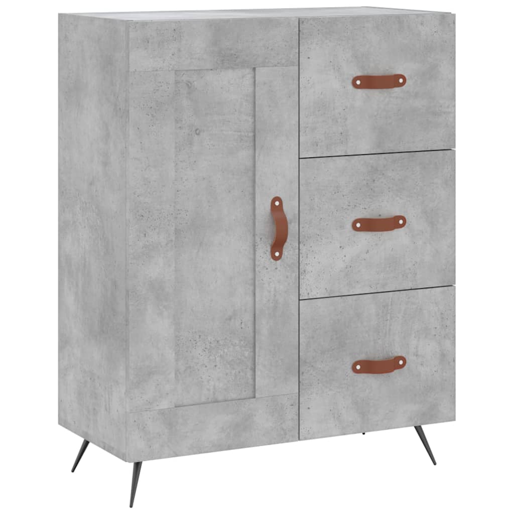 Credenza Grigio Cemento 69,5x34x180 cm in Legno Multistrato 3195991